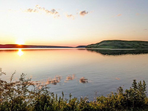 Sunset over Elkwater at Cypress Hills Provincial Park