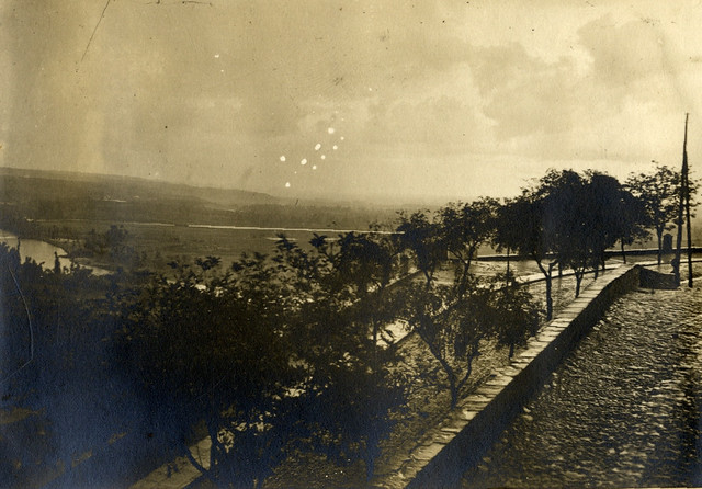 Calle Núñez de Arce y subida al Miradero (calle Venancio González) llena de árboles a comienzos del siglo XX. Album personal del militar Fermín García Selva. Archivo Municipal de Toledo