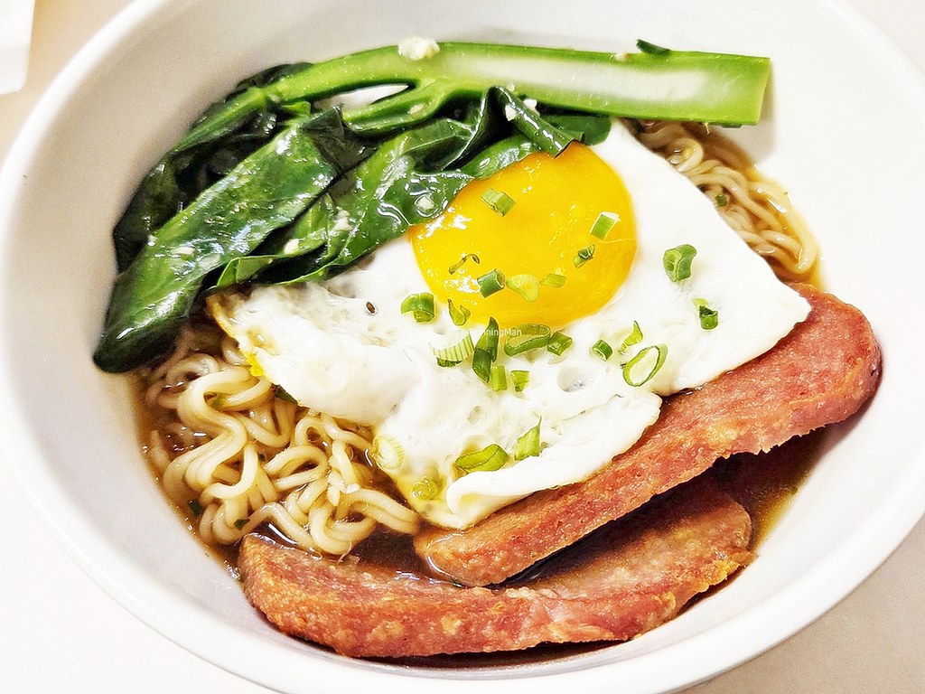 Pork Luncheon Meat, Chicken Egg, Sesame Oil Nissin Instant Noodles