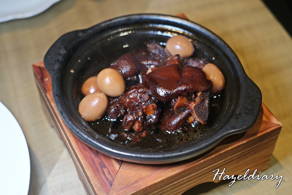 Braised Pork Trotters with Quail Eggs, Ginger & Sweet Black Vinegar- Jiang-nan Chun