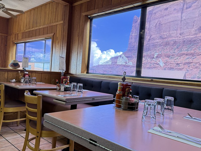 lunch landscape Stagecoach Dining Room at Goulding's Lodge, OIjato-Monument Valley, USA