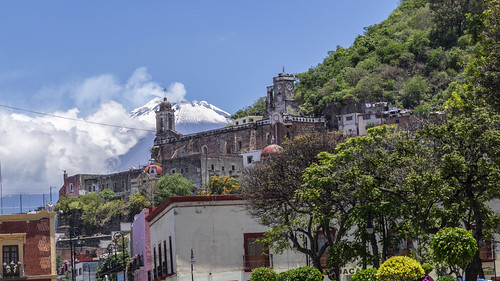 Atlixco with Popocatépetl Volcano in the background