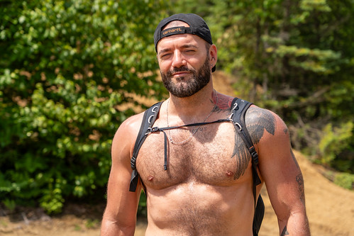 Portrait of a man hiking in Lanaudière | by f.flibotte
