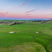 Sunset views over the rural farmland in the Springtime