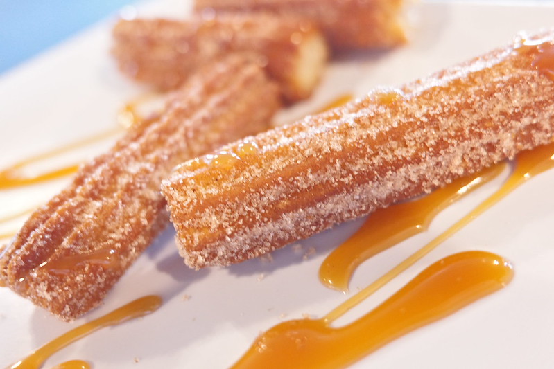 Churros as sweet dessert at Aromas Restaurant, Fresno, CA, USA