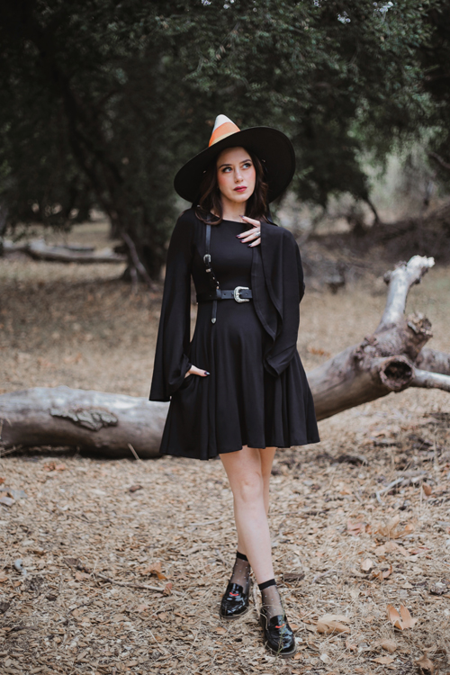 La Femme En Noir Witching Hour Swing Dress in Black Southern California Belle