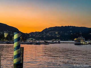Flickr photo: Como lakefront at sunset, first basin of the lake, Italy