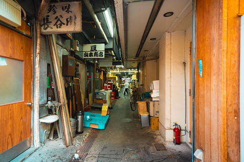 Tokyo, Japan - April 15, 2026: Backalley near the Tsukiji Outer Fish Market in Japan | by m01229