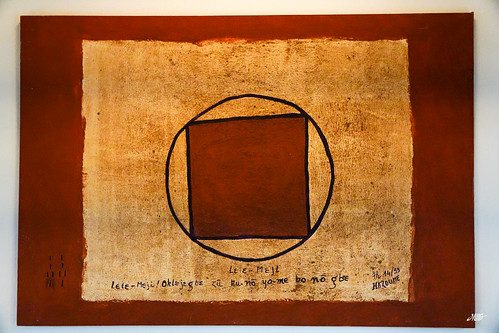 Abstract painting at Fondation Zinsou