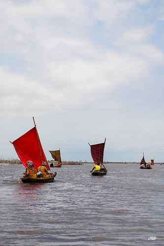 Sails across Lake Nokoué