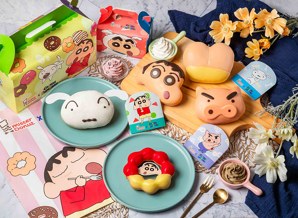 Mister Donut推出蠟筆小新聯名甜甜圈、經典「屁屁」造型必嚐鮮!還有限定周邊一次收 1 Mister Donut 290924-1