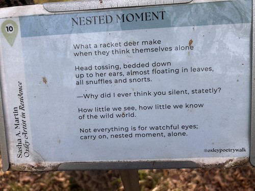 Trail Poem at Oxley Nature Center