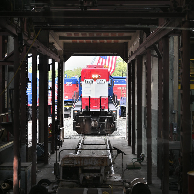 Through the roundhouse