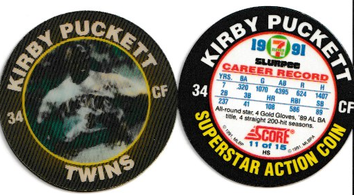 PUCKETT, KIRBY - 1991 Seven-Eleven Coin HS