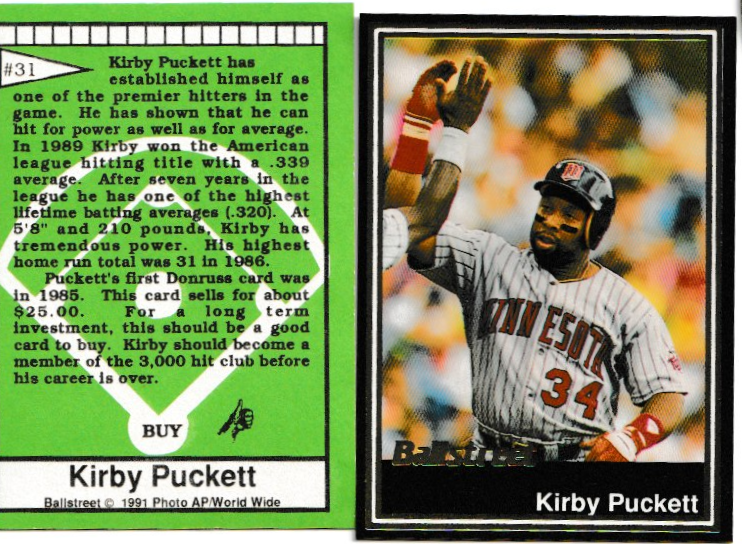 PUCKETT, KIRBY - 1991 Ballstreet Magazine 31