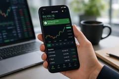Kryptowährungshandel auf Smartphone