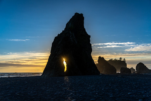 Sunset at Ruby Beach in Olympic National Park