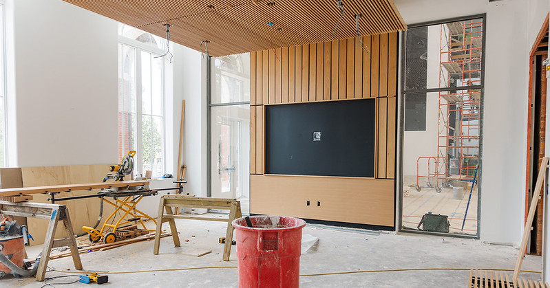 board room under construction