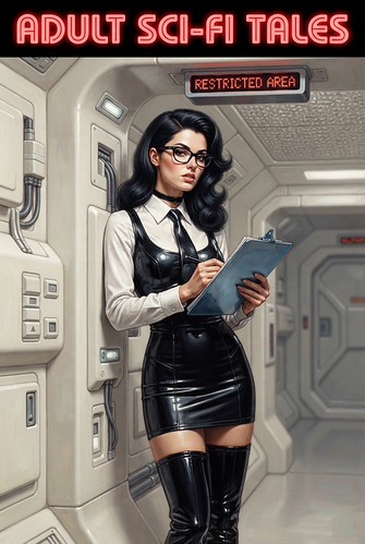 Google Gemini AI "Adult Sci-Fi Tales" Cover Art | by Dave Manhire