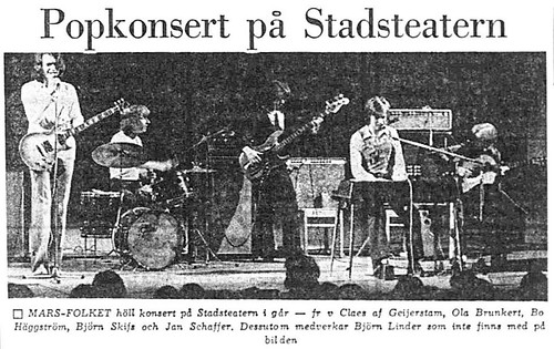 Popkonsert på Stadsteatern, Upsala Nya Tidning, 14 april 1971