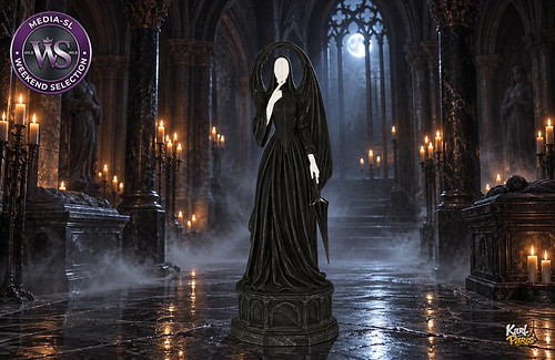 The Veiled Silence – Gothic Hooded Statue | by mediasl_feed