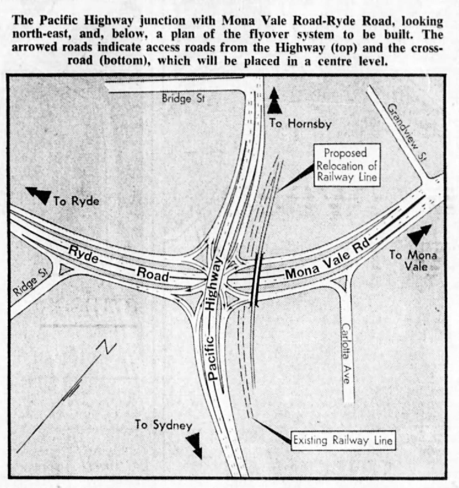 Pymble Interchange January 4 1973 SMH 3 map