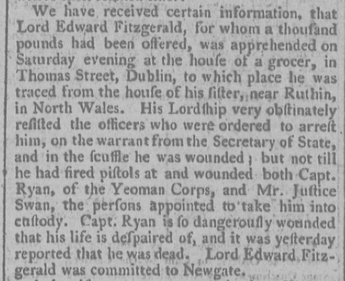 Oxford Journal  Published Saturday, 26 May 1798