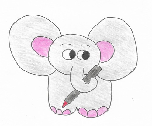 Elephant with stylus
