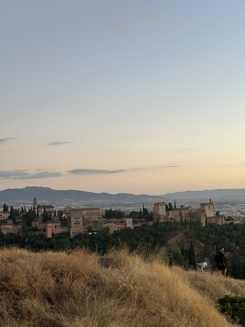 The view from the highest point of the city that I walked to with my host mom and her friend. You can see the Alhambra and the Sierra Nevada!
