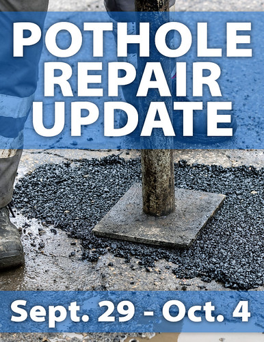  Pothole Repair Update Sept. 29 - Oct. 4