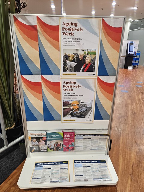 Linwood Library Ageing Positively Week display