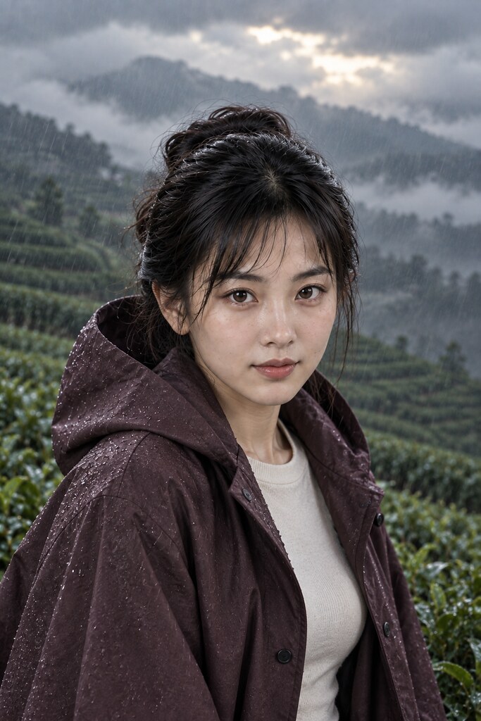 李瓶兒《雨停以前》第11幅：山把聲音收小（AI生成影像）（AI 生成，非真人照片）