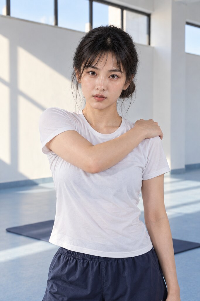 李瓶兒《水線以上》第12幅：肩膀鬆開以後（AI生成影像）（AI 生成，非真人照片）