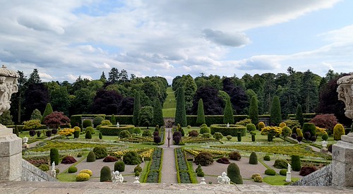 Drummond Castle, View of Gardens from Terrace