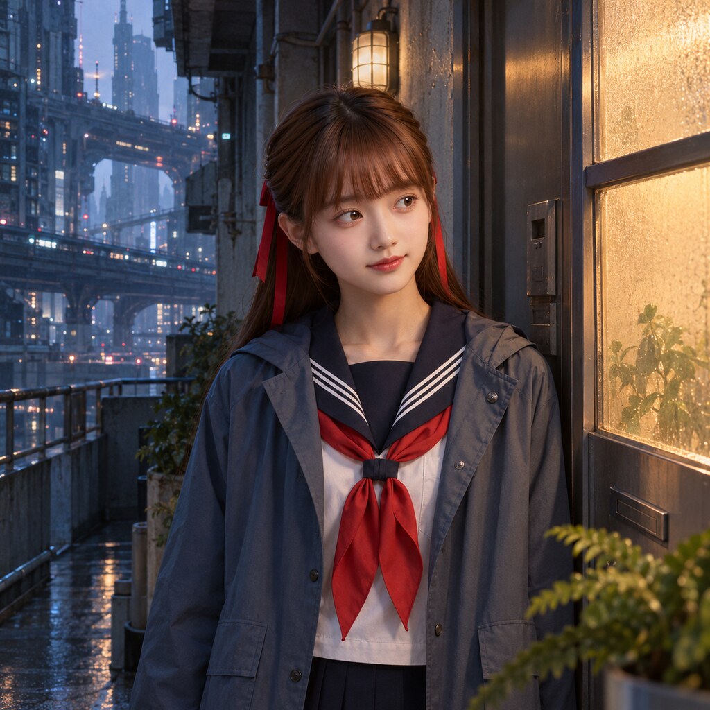 史旺姬《藍色停留的那一小時》，回家的那一層：一盞比較小的燈。（AI 生成，非真人照片）
