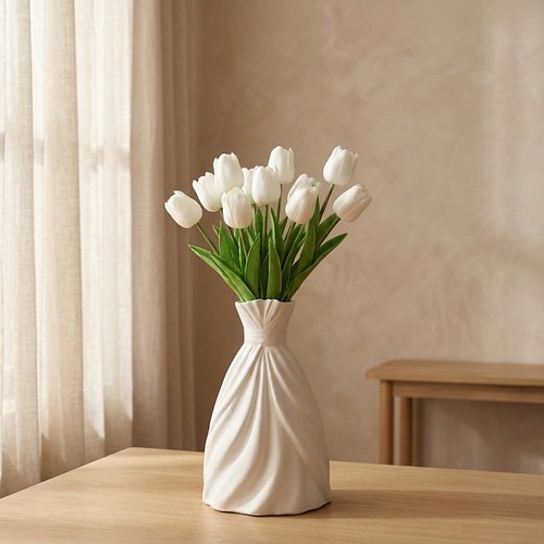 Vase Effet Robe de Mariée - blanc