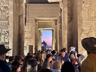 Flickr photo: Sunset Through the Stone Doorways at Kom Ombo