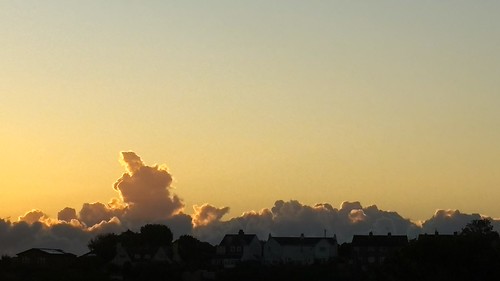 Sun touches the clouds