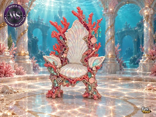 Coral Pearl Throne – 32 Bento Animations – Fantasy Seashell Chair | by mediasl_feed