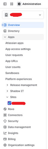 atlassian admin menu