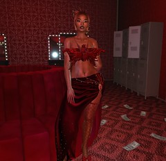 Getting dressed for the annual Blood Rave in the Serpent's Den dressing room