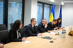 Working Group Ukraine Chair Antje Grotheer meets with the Minister for Communities, Territories and Internally Displaced Persons of Ukraine Vitalii Bezhin