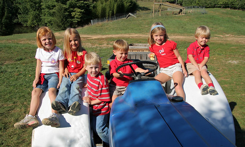 The kids - apple picking - Sky Top Orchard - Flat Rock NC = USA