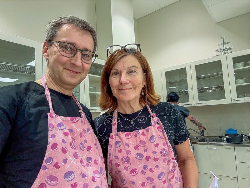 Our first cooking session