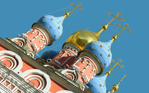 Holy Russia, Moscow Architecture, Church of Saint George at Pskov Hill - The Church of the Intercession of the blessed virgin on the Pskov Hill, Varvarka Street, Zaryadye, Kitai-Gorod, Tverskoy District. Рꙋ́сскаѧ правосла́внаѧ цр҃ковь. | by sacalevic