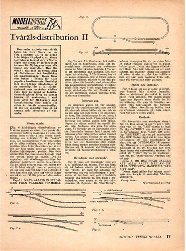 Micro Trains III – Tvåräls‐distribution II, Teknik för alla nr 22, 1947