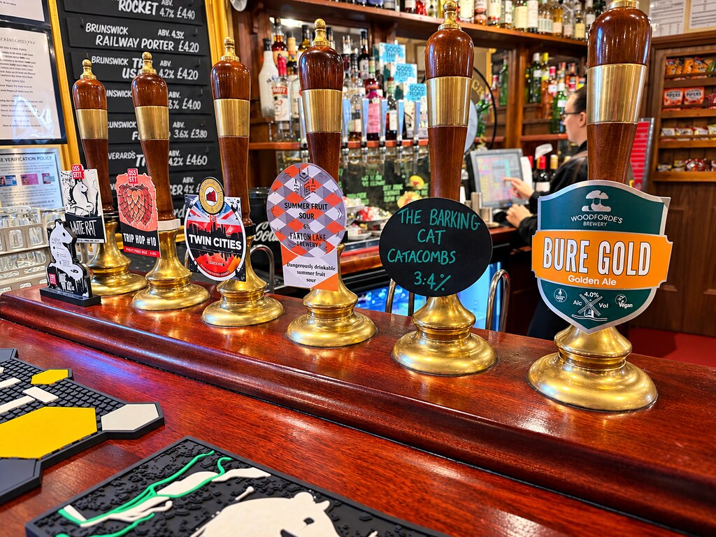 Real ale at the Brunswick Inn, Derby