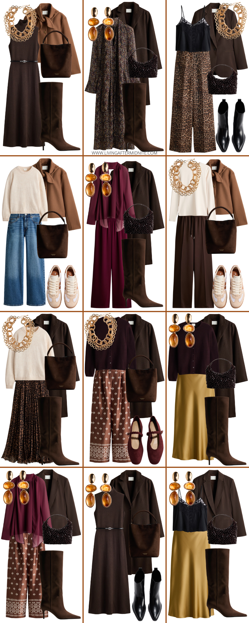 Living After Midnite Blogger Jackie Giardina shares  48 Outfits for H&M Fall Capsule Wardrobe Outfit Combinations