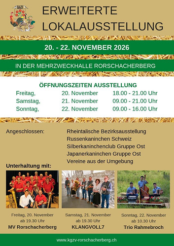 21.11.2026 Lokalausstellung KGZV, Rorschacherberg/SG
