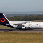 OO-DJK British Aerospace Avro 146-RJ85, Brussels Airlines, Bristol Airport, Lulsgate Bottom, Somerset